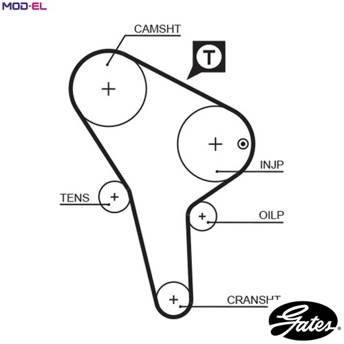 Timing belt 5176 - timing, for
