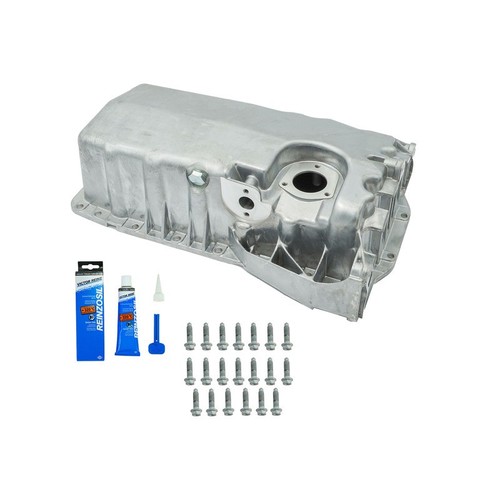 Oil pan with - with, +