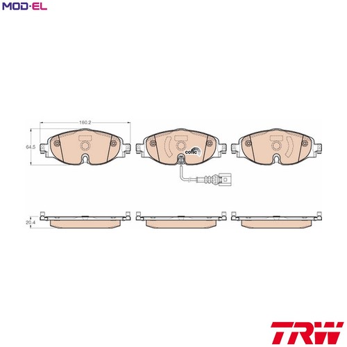 Brake pad set disc - brake,