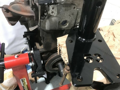 Engine stand block mounting - engine,